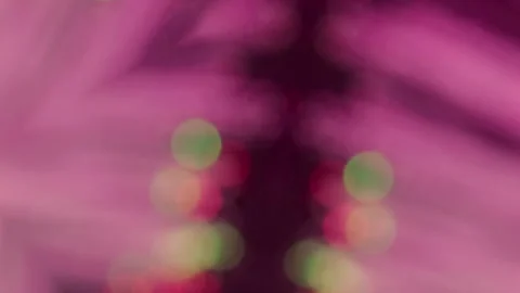 Neon bokeh light defocused rays round glow flare Stock Footage 274691340