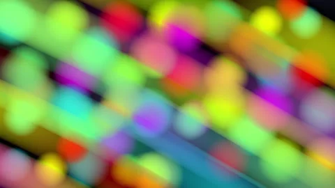 Neon Bokeh Lights with Diagonal Glowing Stripes 4K Seamless Loop Видео 337985376