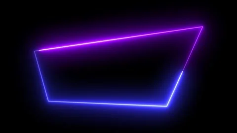Neon border frame animated background rotating neon frame electric blue pin.. Stock Footage 285161078