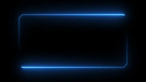 Neon border frame animated background rotating neon frame electric blue pin.. Stock Footage 285161104
