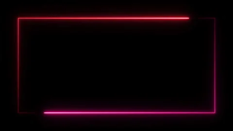 Neon Border Frame Background In red And pink color. 4K motion animation. Stock Footage 284426864