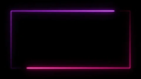 Neon Border Frame Background In red And purple color. 4K motion animation. Stock Footage 284428074