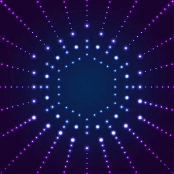 Neon Border with Light Effects Stock Illustration