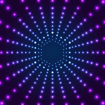 Neon Border with Light Effects Stock Illustration