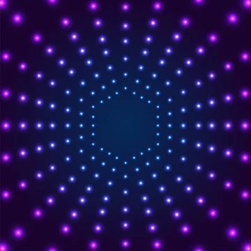 Neon Border with Light Effects Stock Illustration