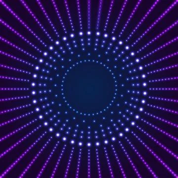 Neon Border with Light Effects Stock Illustration