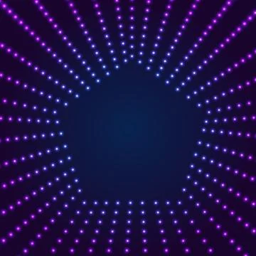 Neon Border with Light Effects Stock Illustration