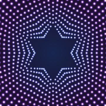 Neon Border with Light Effects Stock Illustration