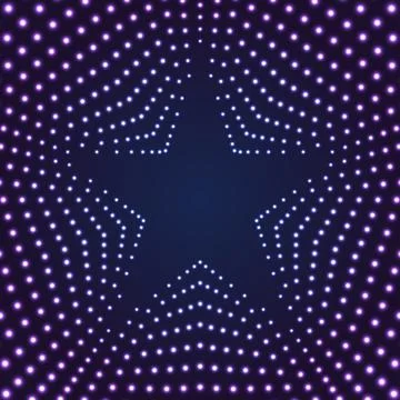 Neon Border with Light Effects Illustrazione stock