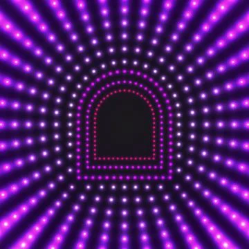 Neon Border with Light Effects Stock Illustration