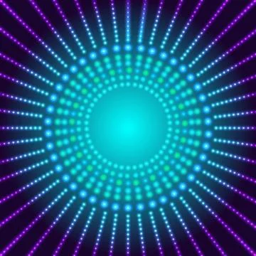 Neon Border with Light Effects Stock Illustration