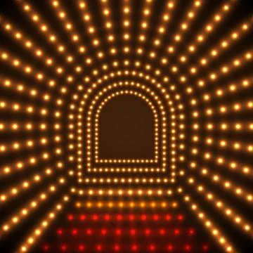 Neon Border with Light Effects Stock Illustration