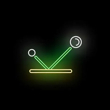 Neon bouncing ball physics glowing motion icon 스톡 일러스트