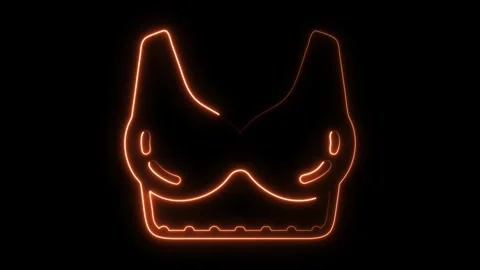 Neon bra outline glows dynamically against black backdrop perfect for lingerie Stock Footage 321141430