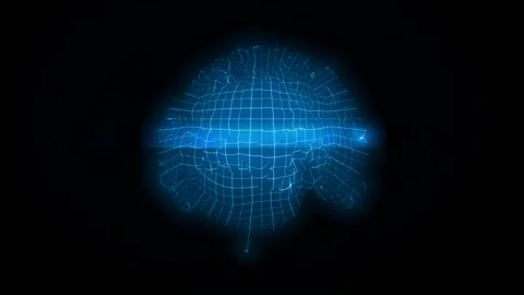 Neon brain scan. A.I. background concept Stock Footage 260418647