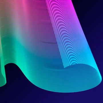 Neon bright colored gradient abstract lines background Illustrazione stock