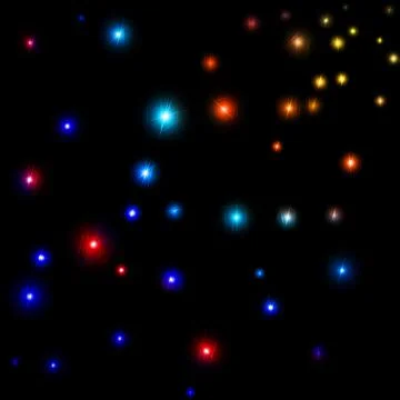 Neon Bright Dot In Red Blue Color On Black Color Illustrazione stock