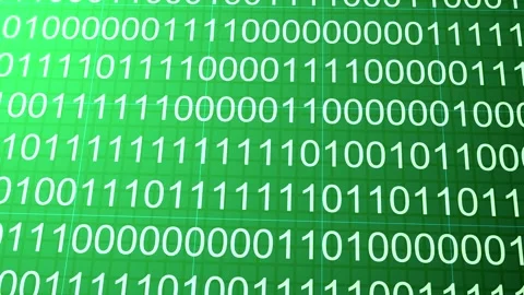 Neon Bright Green Binary Data Digital Flow Background Stock Footage 319978898