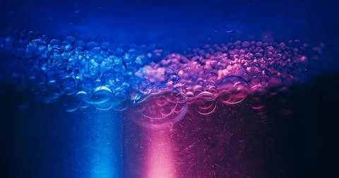 Neon bubbles soapy ball gradient round water light Stock Photos