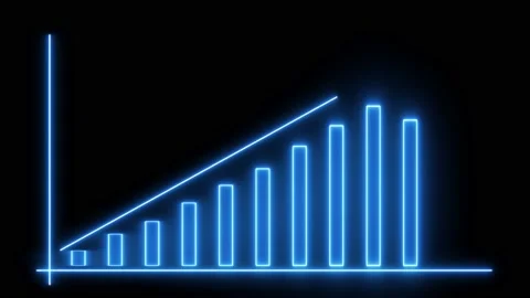 Neon Business Graph Chart Animation. vd 494 스톡 동영상 227730140