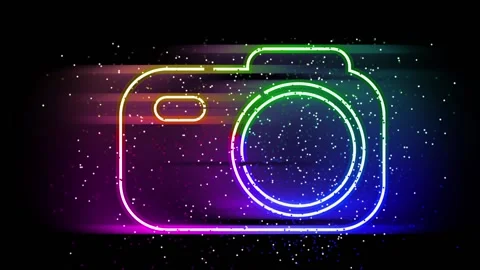 Neon Camera 스톡 동영상 221958423