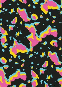 Neon camo seamless pattern Stock Illustration