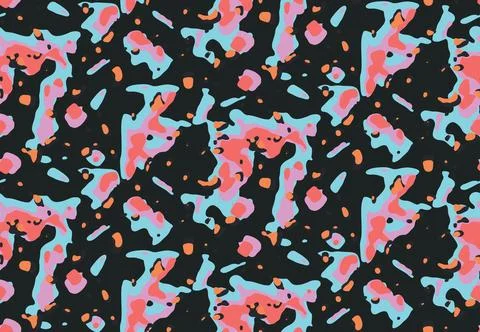 Neon camo seamless pattern Stock Illustration
