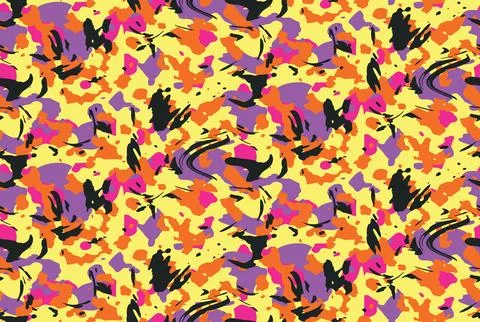 Neon camo seamless pattern Stock Illustration