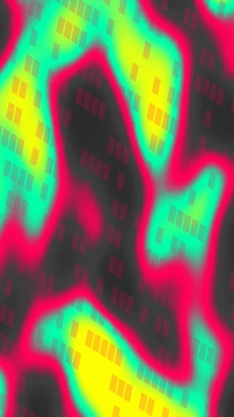 Neon Camouflage Blob Pattern Abstract Vertical Motion Loop Stock Footage 345650943