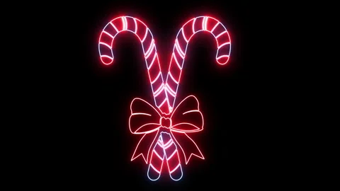 Neon Candy Canes Stock-Footage 255893437