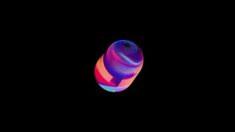 Neon Capsule Abstract Animation Видео 334154410