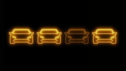 Neon car animation. Stock Footage 173829042
