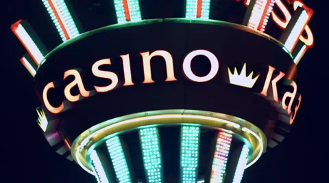Neon casino sign .   Stock Footage 58508099