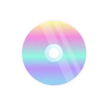 Neon cd dvd disk, nostalgia 2000e 90e barbiecore nostalgia Stock Illustration
