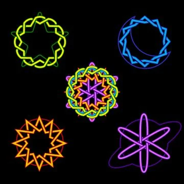 Neon celestials Stock Illustration