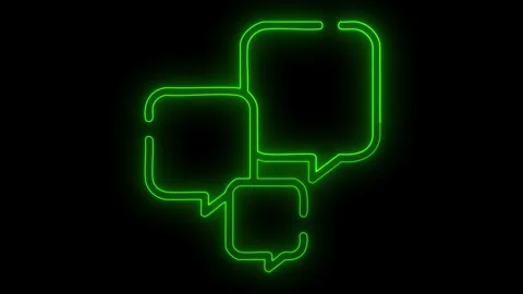 Neon chat bubbles background Vidéo 330758568