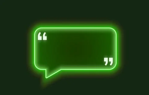 Neon chat frame, bubble led talk. Vector Stock Illustration