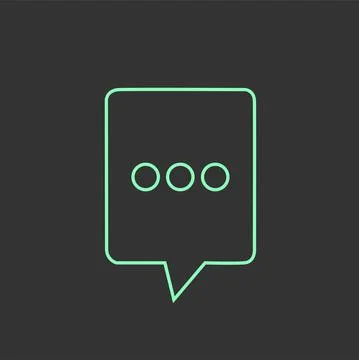 Neon chat icon collection flat design.Texting symbol. Stock Illustration