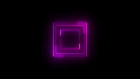Neon check box indeterminate combo icon glowing black background animation Vidéo 289472296