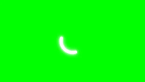Neon check mark inside circle on green screen background video animation Stock Footage 348596702
