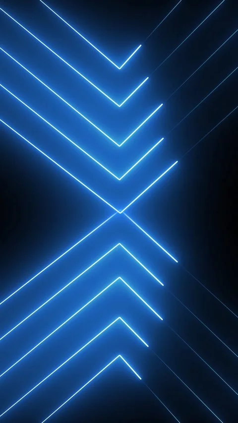 Neon chevron pattern vertical video on dark background for abstract and tec.. Stock Footage 344860694