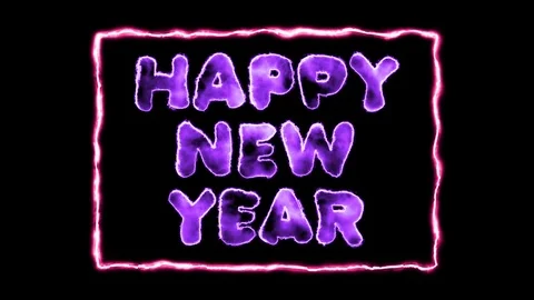 Neon Christmas Text Animation for Screen Display and advertising. Stock Footage 99396037