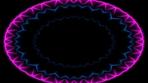Neon circle abstract background illustrations full of beautiful simple designs Stock Footage 128703649