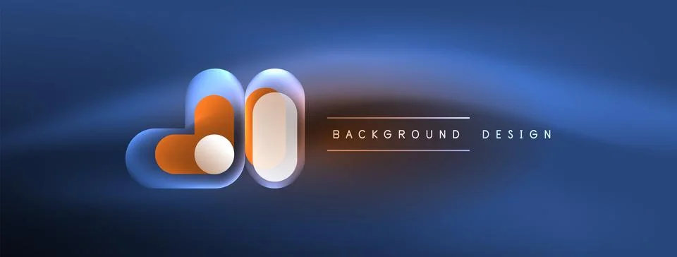 Neon circle abstract background. Template for wallpaper, banner, presentation Stock Illustration