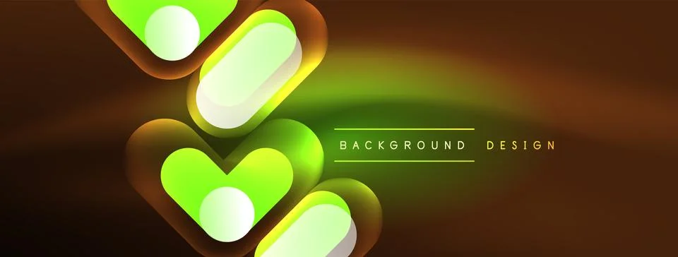 Neon circle abstract background. Template for wallpaper, banner, presentation 스톡 일러스트