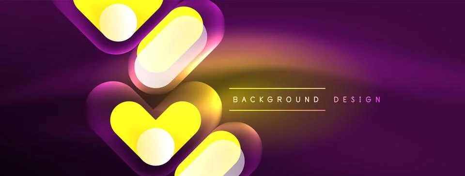 Neon circle abstract background. Template for wallpaper, banner, presentation 库存插图