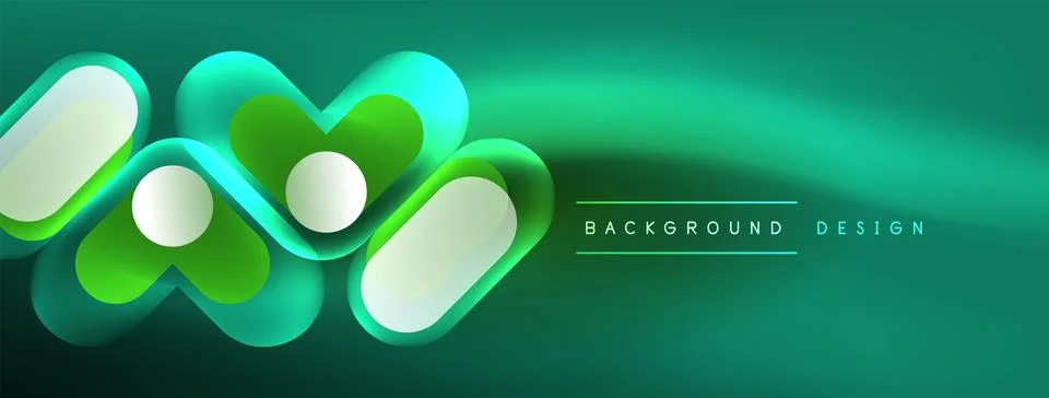 Neon circle abstract background. Template for wallpaper, banner, presentation Illustrazione stock