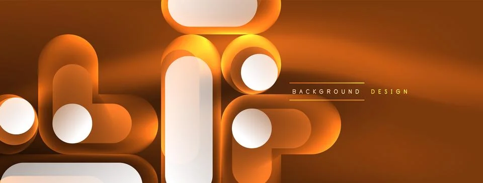 Neon circle abstract background. Template for wallpaper, banner, presentation Stock Illustration
