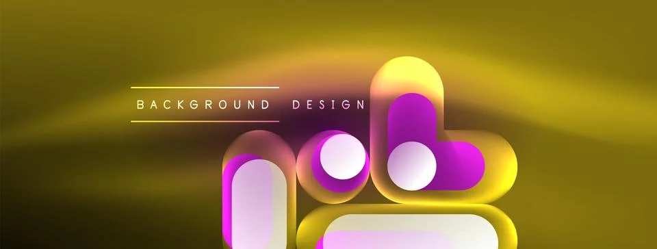 Neon circle abstract background. Template for wallpaper, banner, presentation 库存插图