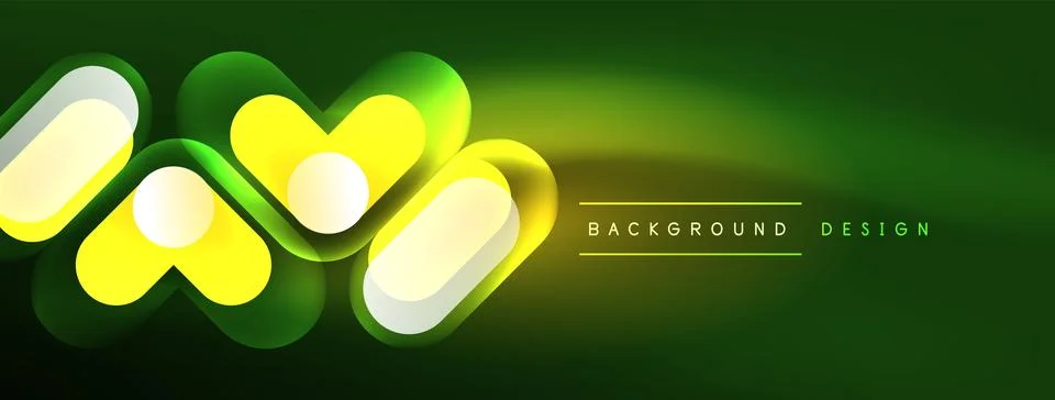 Neon circle abstract background. Template for wallpaper, banner, presentation Illustrazione stock